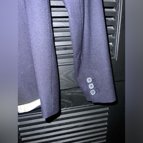 Banana Republic Navy Petite Wool Blazer Size 00 - Picture 4 of 13